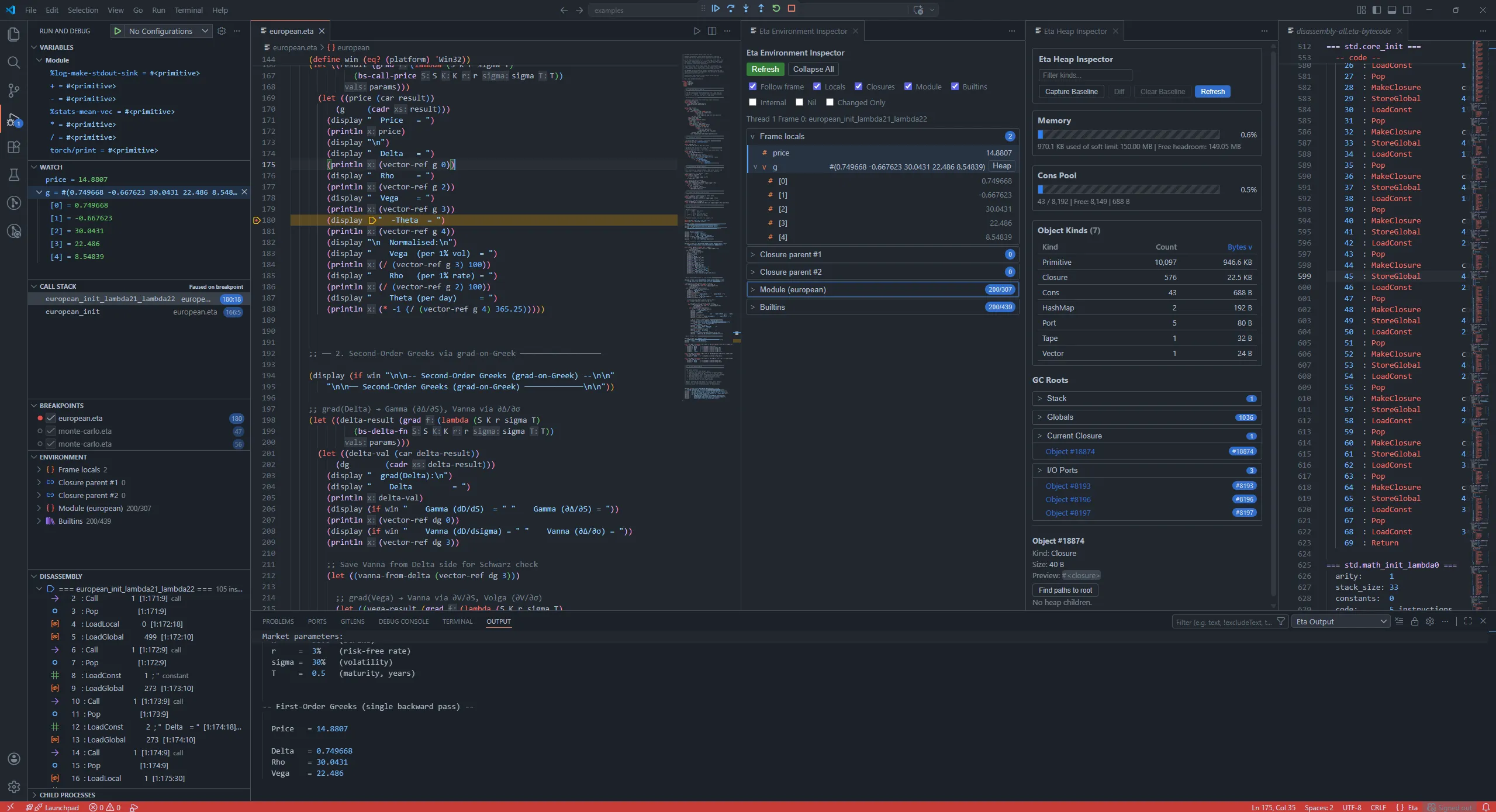 Debug session