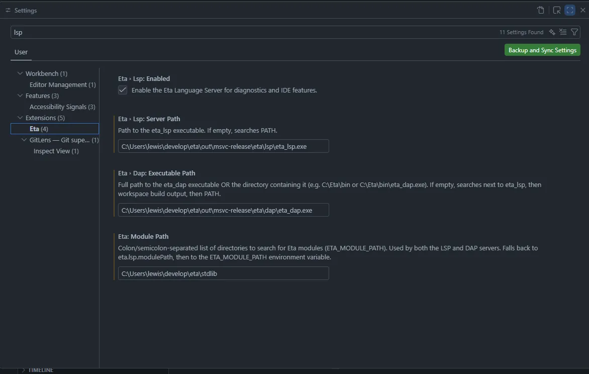 LSP configuration