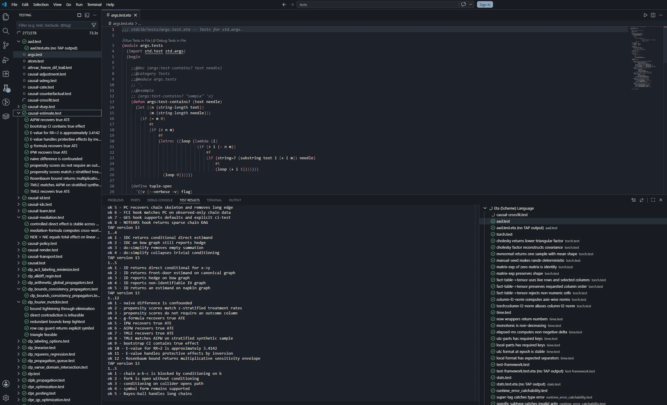 Eta test runner