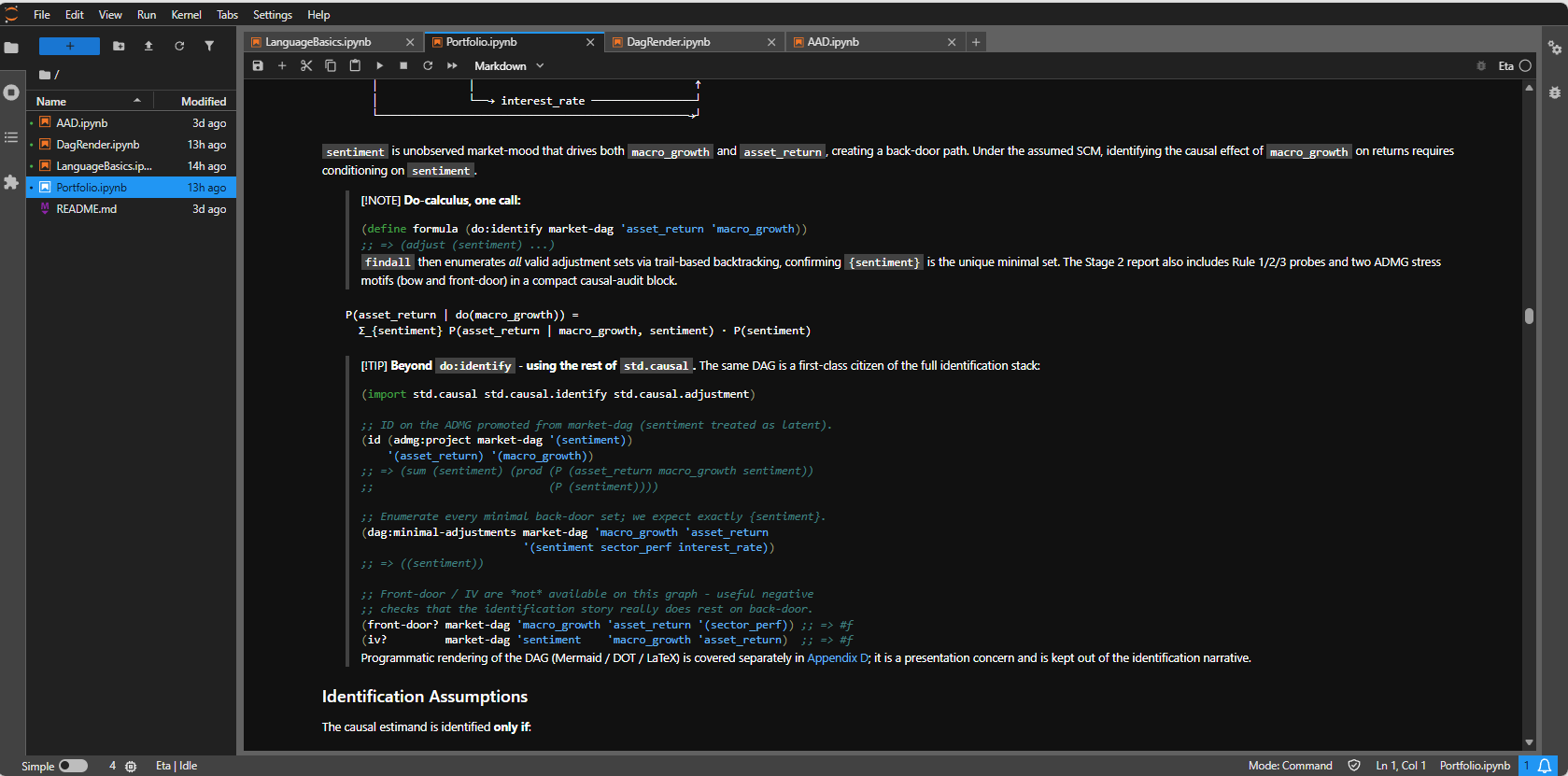 Eta notebook — basic cell execution and output
